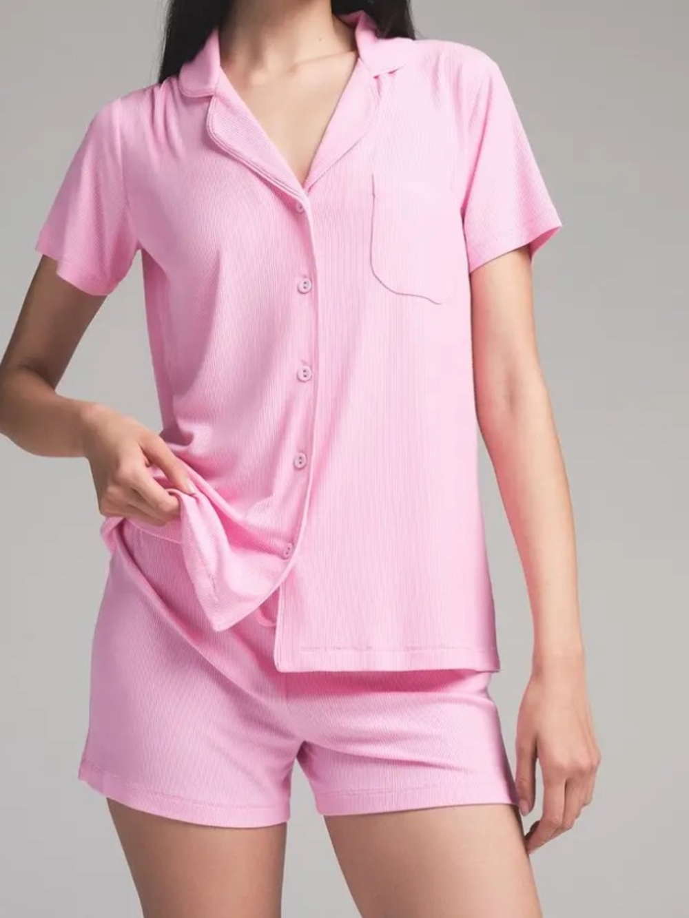 skims Soft Lounge Short Sleep Set bubble gum - Picture 4 of 4